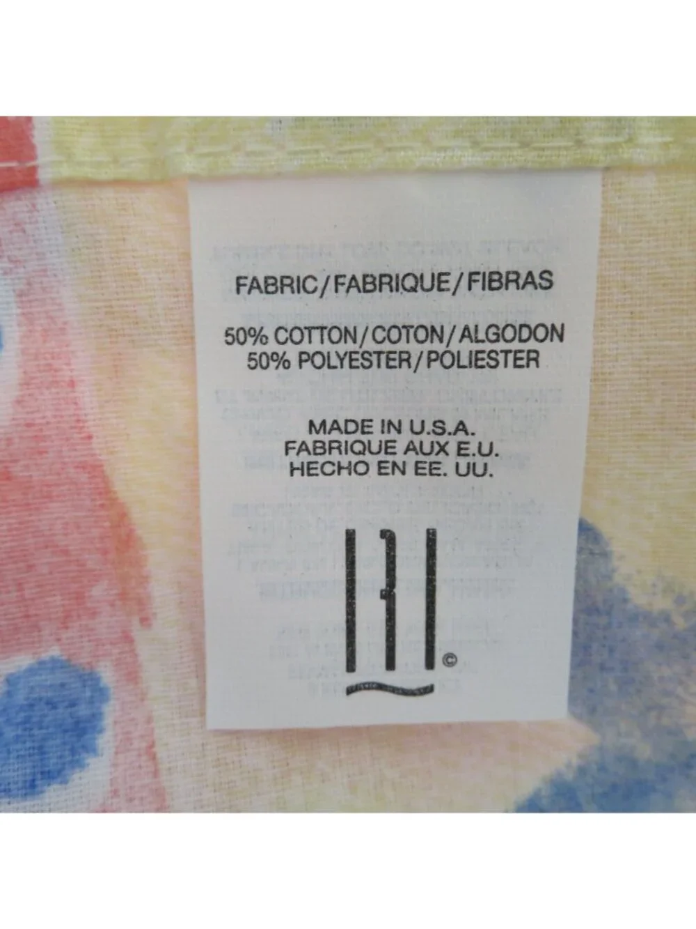 Vintage 70s Twin Bed Skirt Multicolor Abstract Pattern 14